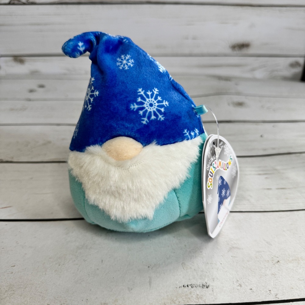 Squishmallows‎ Channing Blue Gnome 4.5" Christmas Holiday Plush NWT